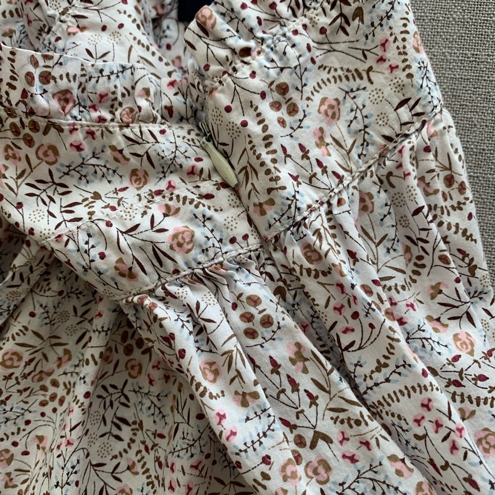 Lili Gaufrette French Girls Floral Cotton Dress 4A - Picture 4 of 8